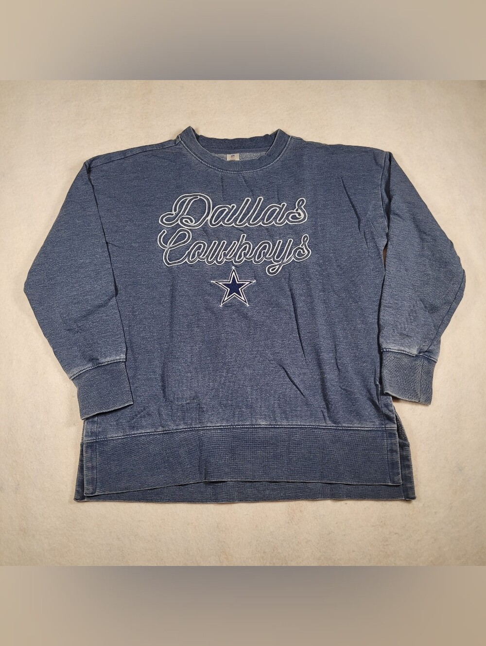 NFL Apparel Vintage Dallas Cowboys Oversized Fleece Pullover Womens Sz Med